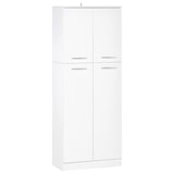 thumbnail of Armario Alto de 2 Puertas Muebles Auxiliar de Almacenaje con 5 Estantes y Baldas Ajustables Moderno para Salón Dormitorio Cocina 59x31x155 cm Blanco