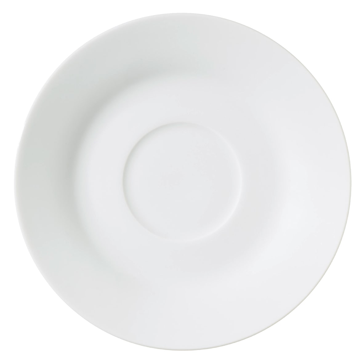 Sous-tasse, porcelaine, Ø 15.5 cm, pour tasse à café 200 ml, blanc, 12 pièces