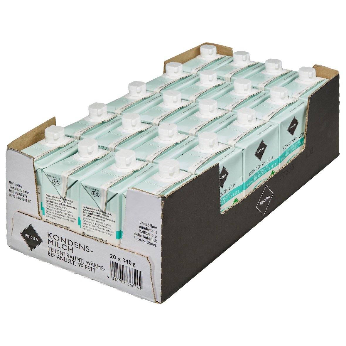 RIOBA Kondensmilch 4 % Fett 20 x 340 g (6,8 kg)