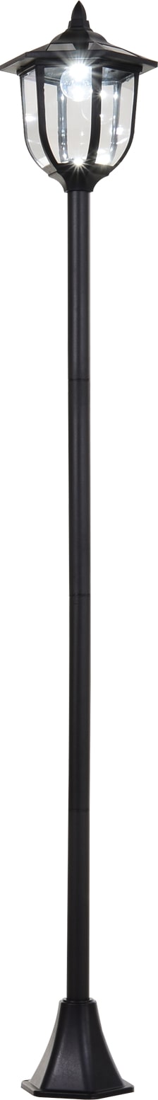 Farola Solar Exterior 6 LEDS Autonomía 6 Horas Encendido Automático Ø26,5x177cm