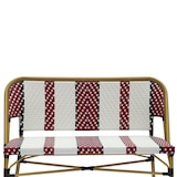 thumbnail of METRO PROFESSIONAL Banc Pigalle, aluminium / rotin PE, 122 x 58 x 88 cm, empilable, rouge