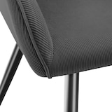 thumbnail of tectake Eetkamerstoel Marilyn, koordlook, gestoffeerd - antraciet / zwart, Set van 4 - 405417