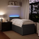thumbnail of vidaXL Boxspringbett mit Matratze Dunkelgrau 90x190 cm Samt