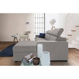 thumbnail of Dmora Divano Letto Alberta, Divano ad angolo, 100% Made in Italy, Sofà con apertura girevole, con Penisola contenitore Destra, Cm 280x95h85, Grigio