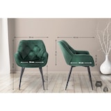 thumbnail of Stuhl Tanna Samt grün