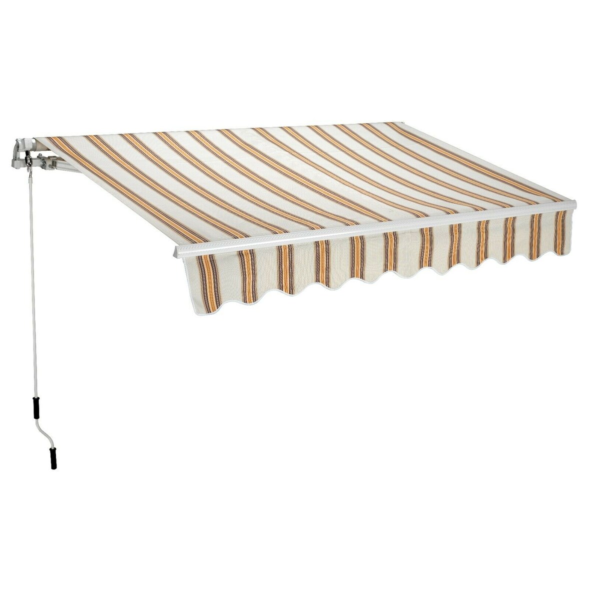 Garden Friend Tenda Da Sole A Barra Quadra telaio in alluminio telo in poliestere misure 200x250 cm riga beige