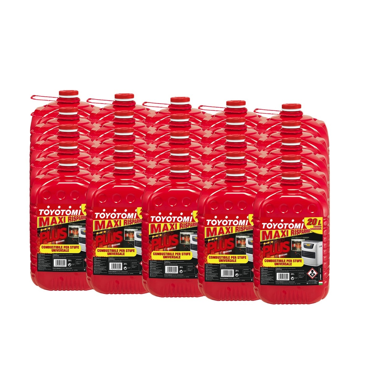 30 Taniche, Toyotomi PLUS combustibile per stufe, inodore 20 litri