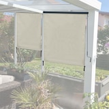 thumbnail of Toldo vertical HWC-F42, toldo vertical de proteção da privacidade para exterior, tecido com proteção UV 50 ~ 250x140cm, bege-creme