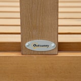 thumbnail of Outsunny banco de jardín de 3 plazas banco exterior de madera con respaldo de listones para terraza patio balcón carga 360 kg 144x60x77 cm natural