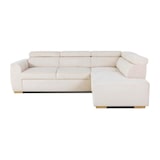 thumbnail of Canapé d'angle convertible réversible - 4/5 places - KELIO - Velours côtelé beige - 245 x 184 x 77/87cm