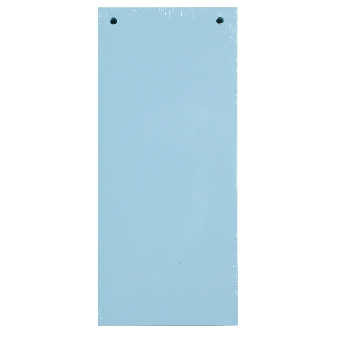 Exacompta - Réf. 13315B - Carton de 12 Paquets de 100 fiches intercalaires horizontales unies perforées sous film 105 x 240 mm bleu clair
