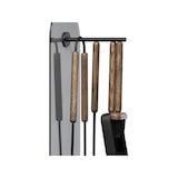 thumbnail of Blomus Kamingarnitur Kaminbesteck Kaminwerkzeug Kaminset 5tlg ASHI mit Magnethalterung wandhängend schwarz-braun