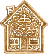 thumbnail of Lebkuchenhaus Teller mit Schornstein Steingut hellbraun Servier-Platte Kekse