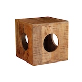 thumbnail of Möbilia Beistelltisch quadratisch | Akazie-Holz | B 35 x T 35 x H 35 cm | natur | 23020009 | Serie BEISTELLTISCH