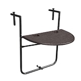 thumbnail of WellHome - Mesa de balcão na cor marrom, dobrável, 66 x 61 x 5 cm