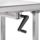 thumbnail of TABLE INOX CENTRALE MOBILE "ERGONOMIX" avec étagère inférieure amovible hauteur réglable de 800 à 1100 mm dimensions 1000 x 700 mm