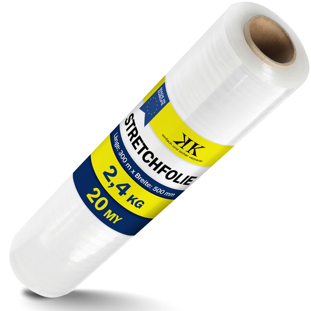 2 x Stretchfolie transparent 20 my 500 mm x 300 m Umzugsfolie