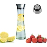 thumbnail of Karaf - Waterkan - RVS Zeef - Glas - 9.5 x 30 cm - 1 liter