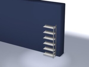 Aktenregal, Anbaufeld, HxBxT 2000x760x335mm, Fachl. 60kg, 6xStahlboden, 6 OH