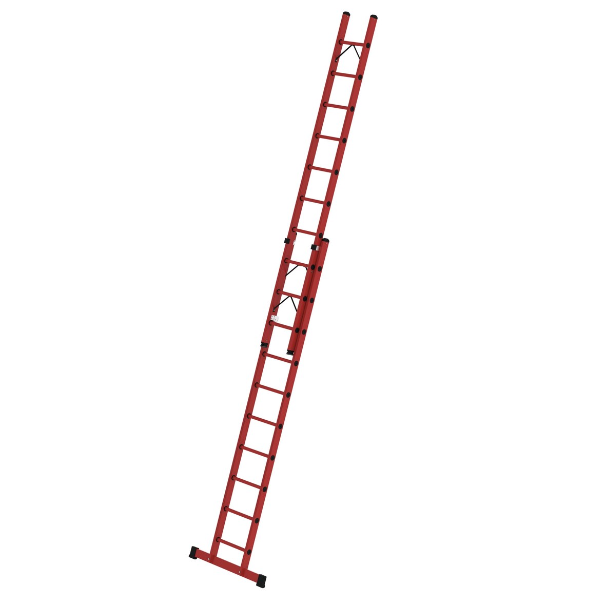 PROREGAL Sprossen-Schiebeleiter 2-teilig GFK mit Standard-Traverse 2x10 Sprossen