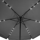 thumbnail of Kingsleeve Sonnenschirm LED Beleuchtung UV Schutz 80+ Schhutzhülle Solar Kurbel 330cm wasserabweisend anthrazit