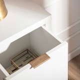 thumbnail of KLAST Mueble recibidor flotante en madera color blanco Aleni