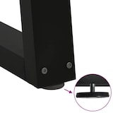 thumbnail of vidaXL Esstisch Beine V-Form 3 Stück Schwarz 70x(72-73,3) cm Stahl