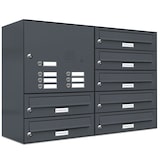thumbnail of AL Briefkastensysteme 7 Fächer Premium Wand Briefkasten Anlage in RAL 7016 Anthrazit Grau, Post A4, robust, wetterfest, Artikelnummer: 132P7EA2KSP7016