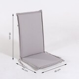 thumbnail of Cojín para sillón de jardín reclinable estándar piedra, Tamaño 109x45x4 cm, Desenfundable