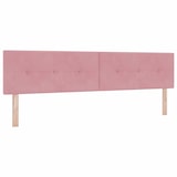 thumbnail of vidaXL Boxspringbett mit Matratze mit Kopfteil Rosa 200 x 200 cm Samt