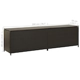 thumbnail of vidaXL Gartenbox Poly Rattan 200x50x60 cm Braun