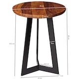 thumbnail of FineBuy Beistelltische 2-teilig Sheesham Metall Holz-Satztisch Industrial Hocker