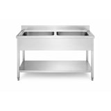 thumbnail of Gasfrit - Fregadero industrial 2 senos en acero inoxidable 1200 x 600 x 850+ 100 mm