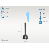 thumbnail of PURLINE Lareira a etanol de teto em aço preto e base piramidal SYKE PYRAMID