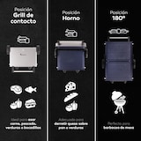 thumbnail of Masterpro - Griglia elettrica antiaderente Foodies con griglia 12x32x40cm, 2200W, in acciaio inox e ABS, con 3 funzioni