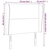 thumbnail of vidaXL Kopfteil mit Ohren Weiß 93x23x118/128 cm Kunstleder