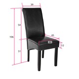 thumbnail of tectake Silla de comedor ergonómica  Negro