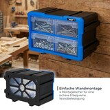 thumbnail of HMF Sortierbox für Kleinteile mit 4 Schubladen, erweiterbarer Sortimentskasten für Schrauben und Werkzeug, 8 Fächer, 29,5 x 19,5 x 16 cm, Blau-Schwarz