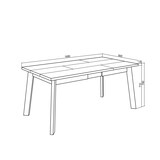 thumbnail of Eettafel, Keuken, eetkamer, tafel , 167x90x75cm, Voor 8 personen, Houten poten, Moderne stijl, Eiken _ 394_10