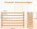 thumbnail of COSTWAY Holz-Weinregal für 72 Flaschen, 6 Höhenvarianten wählbarer Flaschenständer