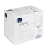 thumbnail of TABLE PASSION Set von 6 Stielgläsern graphik 35 cl - Table Passion Transparent Rond Cristallin