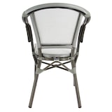thumbnail of Ligne CHR Fauteuil Biarritz, structure aluminium, assise/dossier textylène, gris