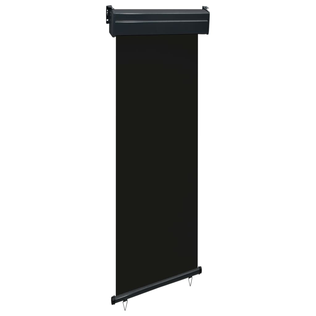 Helloshop26 - Toldo lateral retrátil/tela de privacidade para pátio jardim terraço varanda 60 x 250 cm preto 02_0007036
