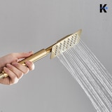 thumbnail of LANA| Conjunto de chuveiro de chuva premium em aço inoxidável dourado brilhante | Torneiras de design sistema de chuveiro|completo com chuveiro de mão