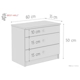 thumbnail of 90.20-K36 Buche Massiv Nachtkonsole für erhöhte Seniorenbetten mit 3 Schubläden
