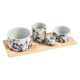 thumbnail of Service apéritif 4 pièces Garden -  Multicolore Rectangulaire Porcelaine Table Passion 34.00x13.00 cm