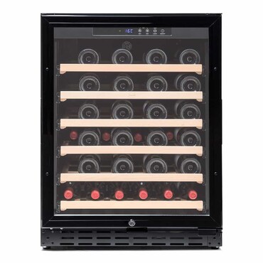 Vinobox 50 garrafas. Adega preta 1 zona