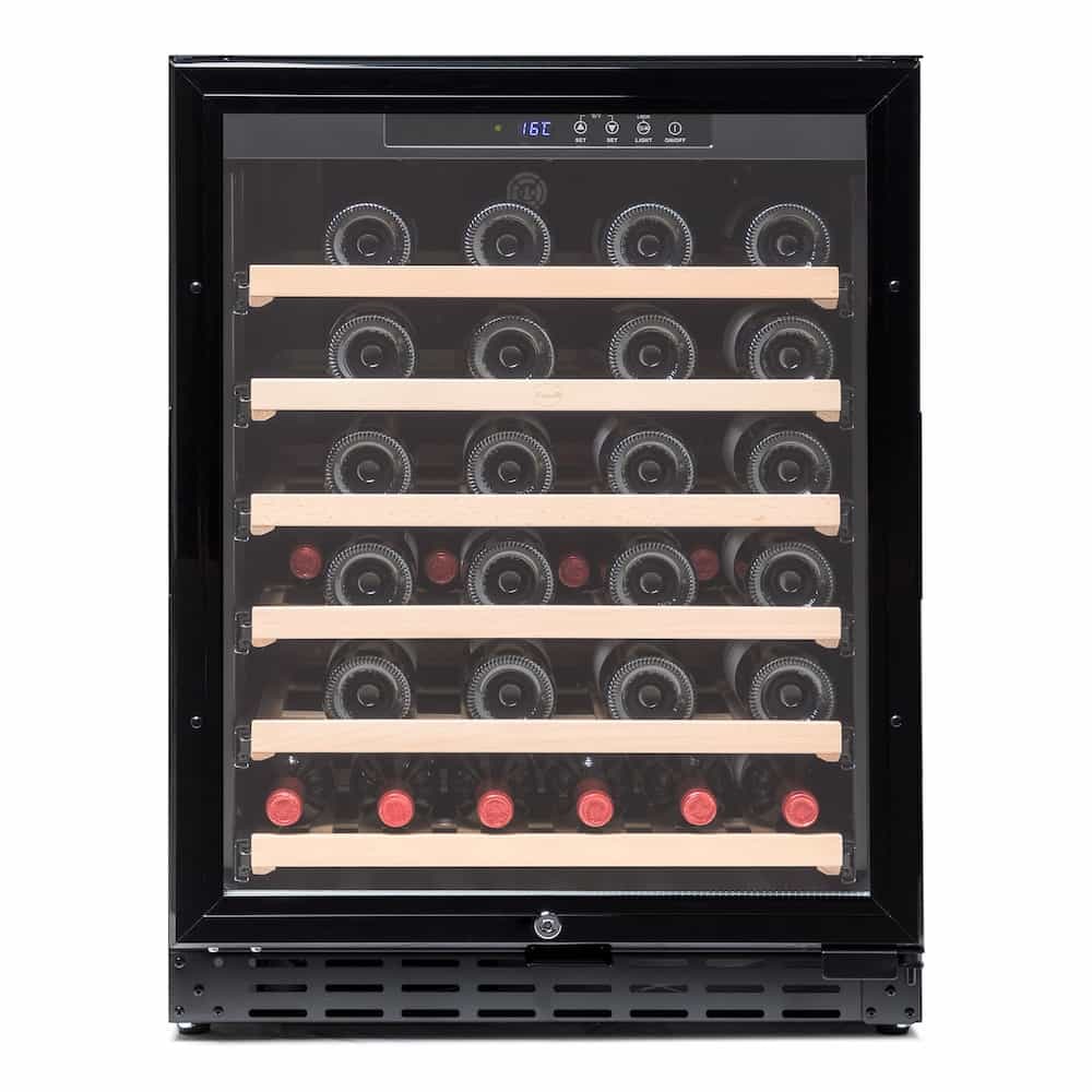 Vinobox 50 garrafas. Adega preta 1 zona