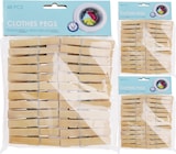 thumbnail of Wäscheklammer Holzklammer Clips Wäsche Holz Set mit 144 Stück Bambus