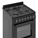 thumbnail of Wiggo WO-E605R(BB) Vrijstaande Gasfornuis - 60 cm - Zwart